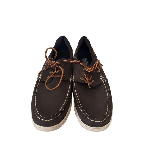 Polo Ralph Lauren Carrick Mens Brown Leather Boat Shoes Size 12D - Picture 6 of 11